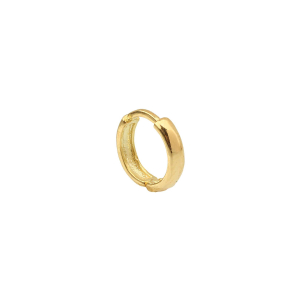 Brinco Masculino Argola P Lisa 1 Unidade Ouro 18k