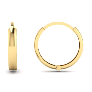 Brinco Argola Lisa Grande Ouro 18k