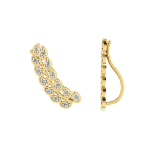Brinco Ear Cuff Ramo Ouro 18k