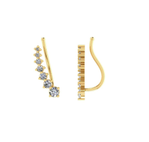 Brinco Ear Cuff Crescente Ouro 18k