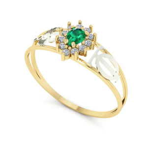 Anel Formatura Gota Terapia Ocupacional Ouro 18k