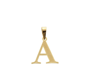 Pingente Letra com textura Ouro 18k