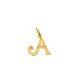 Pingente Letra Lisa Pequeno Ouro 18k