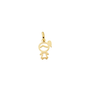 Pingente Menina Lisa Ouro 18k