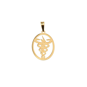 Pingente Fisioterapia Vazado Ouro 18k
