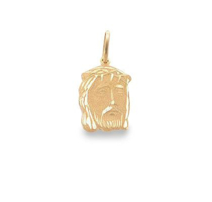 Pingente Face de Cristo 13mm x 9mm Ouro 18k