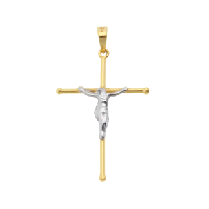 Pingente Crucifixo 20mm x 28mm Fino Ouro 18k
