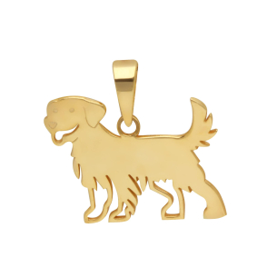 Pingente Pet Golden Retriever Ouro 18k