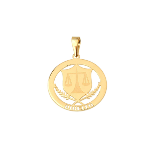 Pingente Formatura Direito Redondo Ouro 18k
