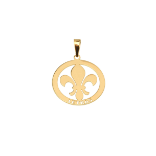 Pingente Formatura Letras Redondo Ouro 18k