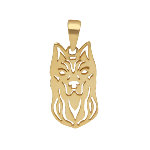Pingente Pet Pastor Alemão Ouro 18k