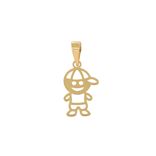 Pingente Menino Vazado Ouro 18k