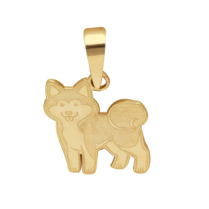 Pingente Pet Akita Ouro 18k