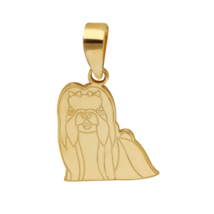 Pingente Pet Lhasa Apso Ouro 18k