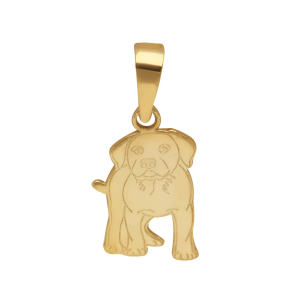 Pingente Pet Labrador Ouro 18k