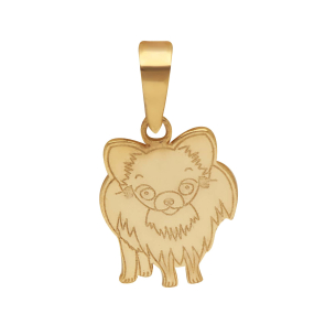 Pingente Pet Spitz Alemão Ouro 18k