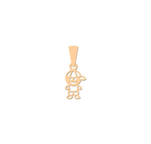 Pingente Menino Vazado Mini Ouro 18k