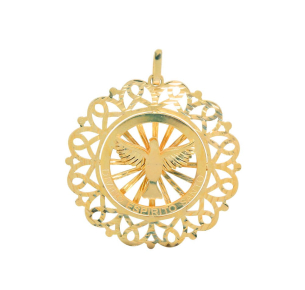 Pingente Mandala Espirito Santo Ouro 18k