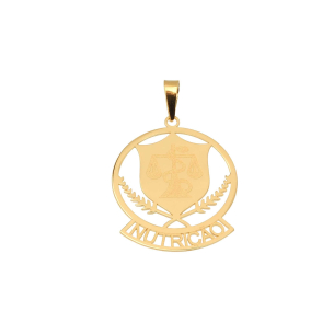 Pingente Nutrição Escrito Ouro 18k