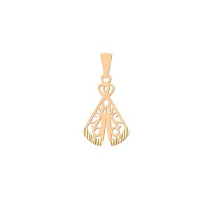 Pingente Nossa Senhora de Aparecida Vazada Ouro 18k