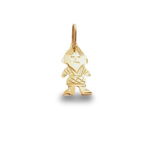 Pingente Menino Diamantado Ouro 18k