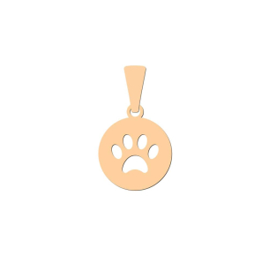 Pingente Patinha Redonda Vazada Ouro 18k