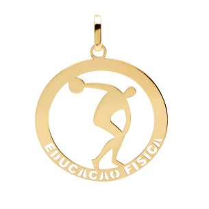 Pingente Profissão Educação Fisica Ouro 18k