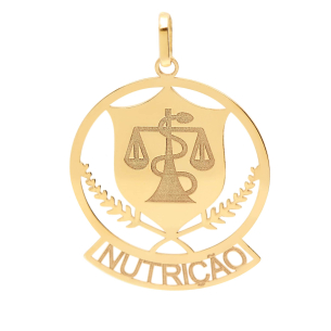 Pingente Profissão Nutrição Ouro 18k