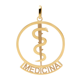 Pingente Profissão Medicina Ouro 18k