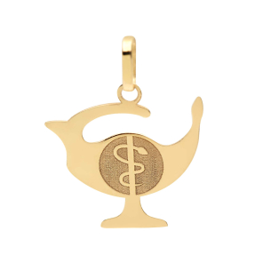 Pingente Profissão Enfermagem Simbolo Ouro 18k
