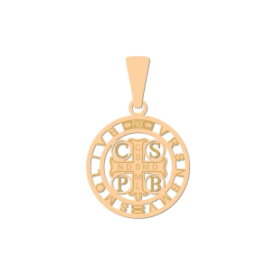 Pingente São Bento P Vazado Ouro 18k