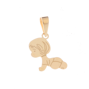 Pingente Bebê Menino Ouro 18k