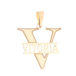 Pingente Letra com Nome Ouro 18k