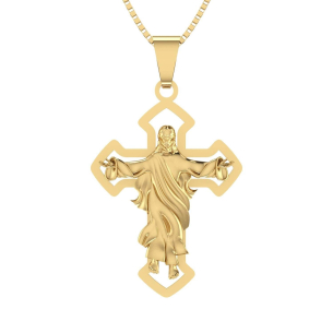 Pingente Cristo na Cruz Ouro 18k
