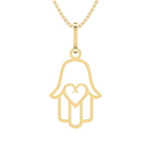 Pingente Mão de Fátima Ouro 18k