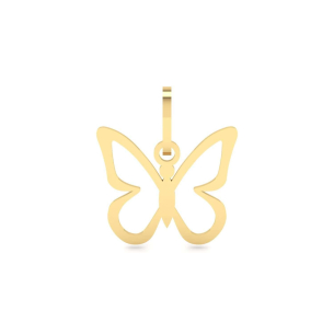 Pingente Borboleta Delicada G Ouro 18k