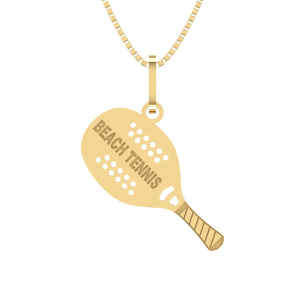 Pingente Beach Tênnis Ouro 18k