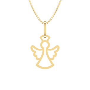 Pingente Anjinho de Neve Ouro 18k