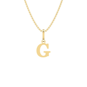 Pingente Letra G Pequena Ouro 18k