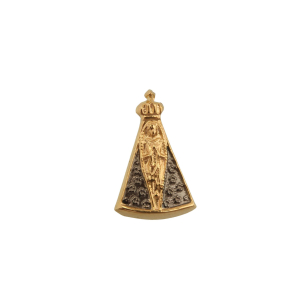 Pingente Nossa Senhora Aparecida 12mm x 7mm Ouro 18k
