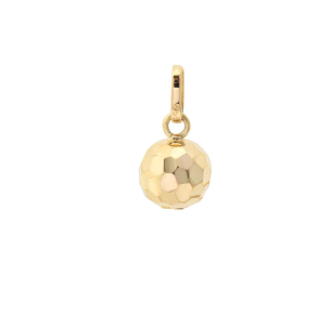 Pingente Bola 7mm Diamantada Ouro 18k