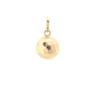 Pingente Bola 9mm Diamantada Ouro 18k