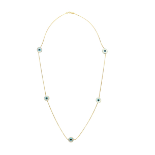 Choker Olho Grego Ouro 18k