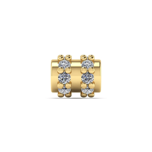 Pingente Separador com 16 Pedras de Zircônia Ouro 18k