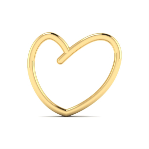 Pingente Coração Fio Duplo Ouro 18k