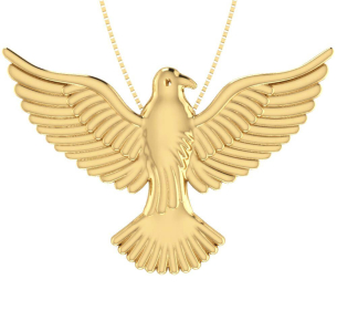 Pingente Espírito Santo 29.9mm x 43mm Ouro 18k