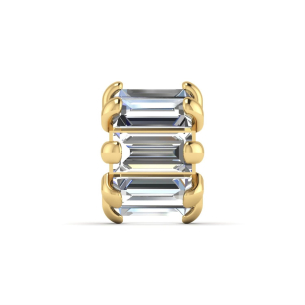 Pingente Separador com 8 Pedras de Zircônia Ouro 18k