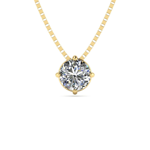 Gargantilha Ponto de Luz com Zircônia 4.5mm e Corrente Veneziana Ouro 18k