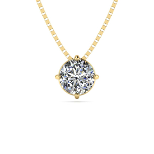 Gargantilha Ponto de Luz 5mm Zircônia Ouro 18k