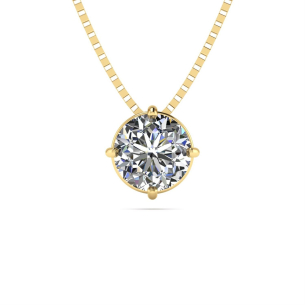 Gargantilha Ponto de Luz com Pedra Natural 5.5mm Ouro 18k